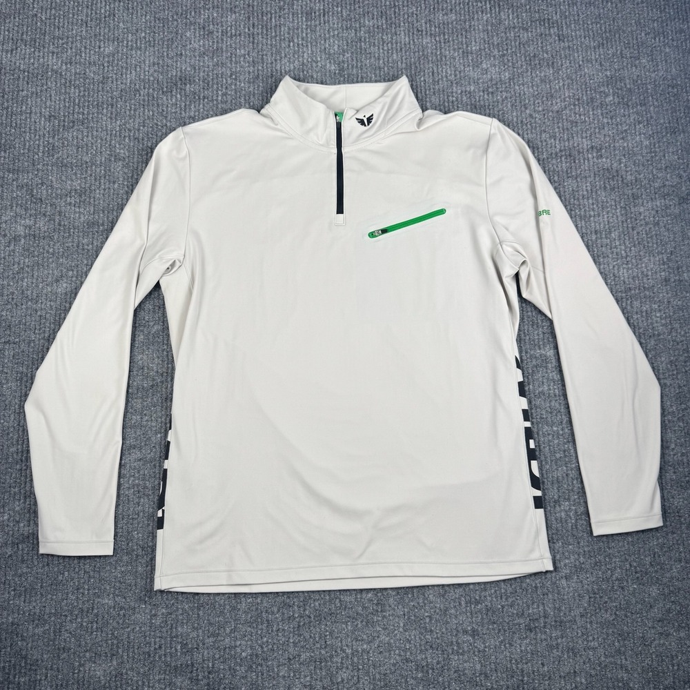 WYLD1 1/4 Zip Pullover Mens M Gray Performance Golf Tech Shirt Long Sleeve Gym